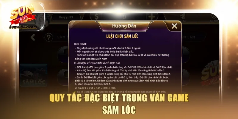 Quy tắc đặc biệt trong ván game Sâm Lốc